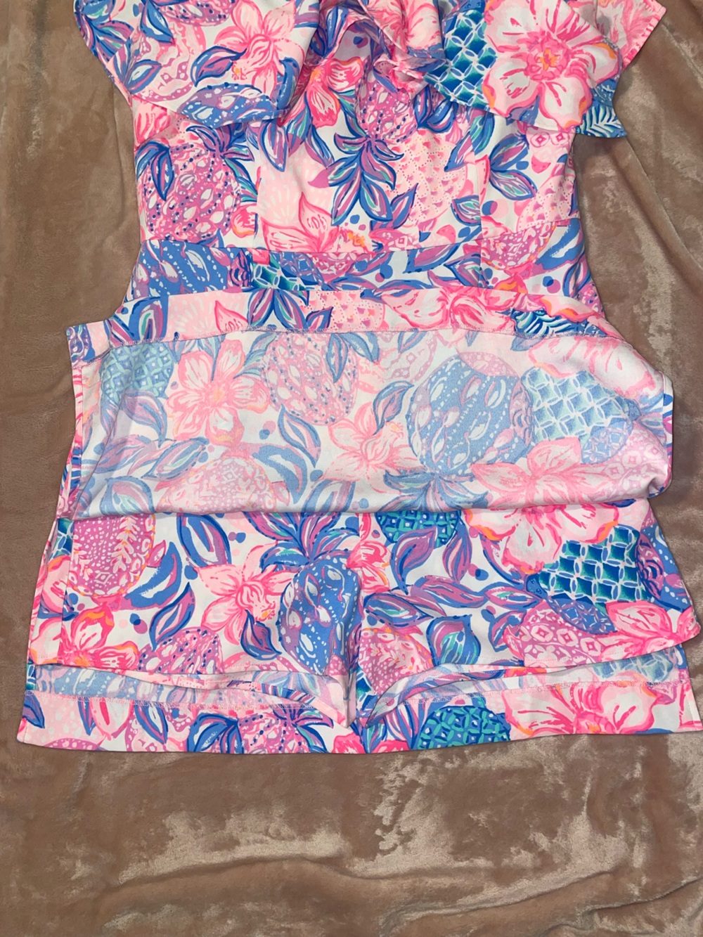 Lilly Pulitzer Pink Label Sleeveless Dress with Blue Trim - Picture 3 of 4